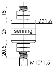 203101250 series 203101250 Series Single Channel 250A High Current Collecting Ring slip ring Drawing 