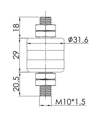 203101250 series 203101250 Series Single Channel 250A High Current Collecting Ring slip ring Drawing 