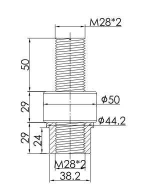 2050011500 series 2050011500 Series Single Channel 15000a Igh Current Slip Ring slip ring Drawing 