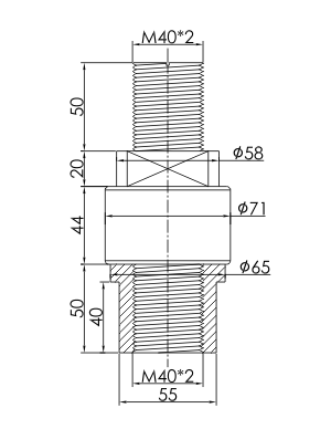 OD mm series High Current Slip Rings drawing