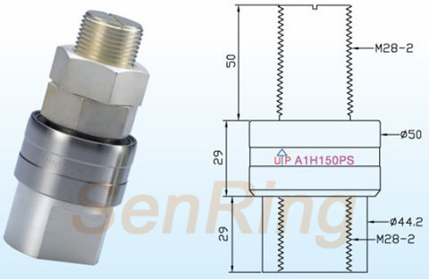 a1h150ps series A1H150PS Series Mercury Slip Ring(1circuits@1500A Power Current) mercury slip ring Drawing 