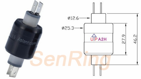 OD mm series Mercury Slip Ring (Rotary Joint) drawing
