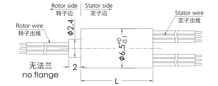 OD mm series M-Capsule Slip Rings drawing