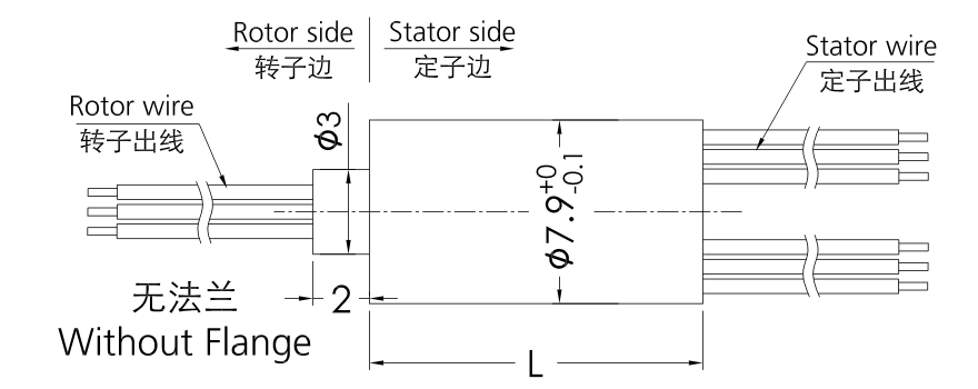 OD mm series M-Capsule Slip Rings drawing
