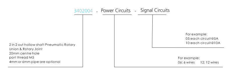 OD mm series Hollow Shaft Rotary Union(+Electric) drawing