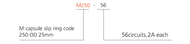 OD mm series M-Capsule Slip Rings drawing