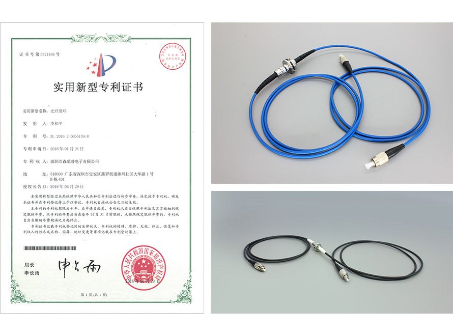 Warm Congratulations for Senring Passing Optical Fiber Slip Ring Utility Patent