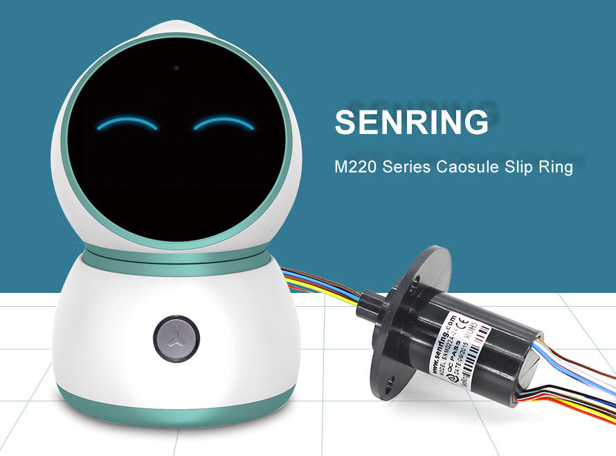 Senring SNM022D-24 capsule slip ring helps HOW ARE YOU robot 360° rotating