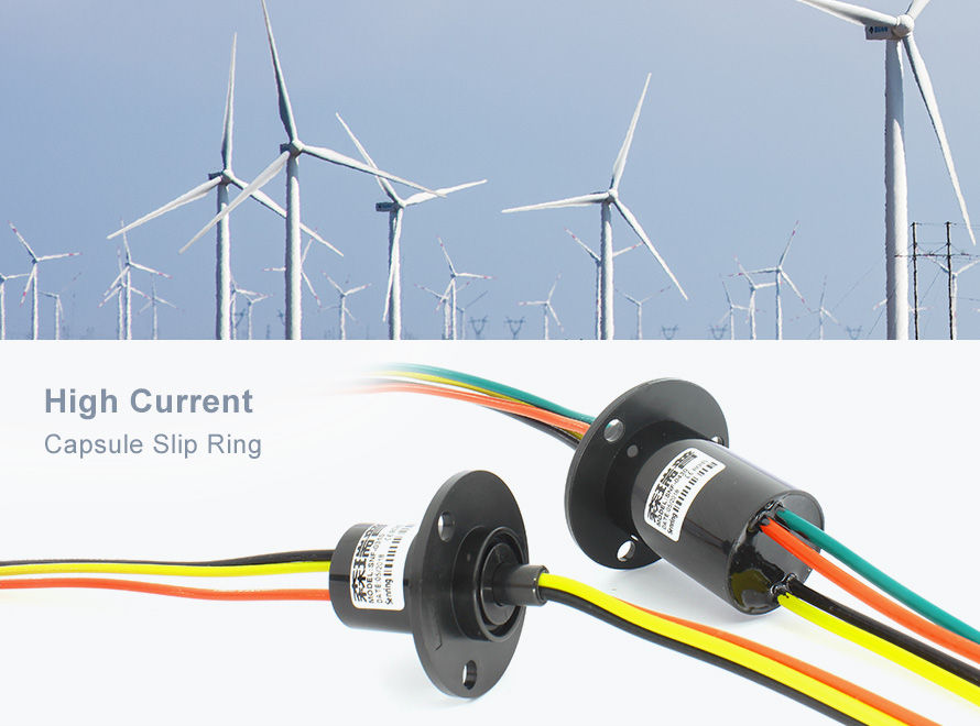 Application for small wind turbine of Senring large current slip ring