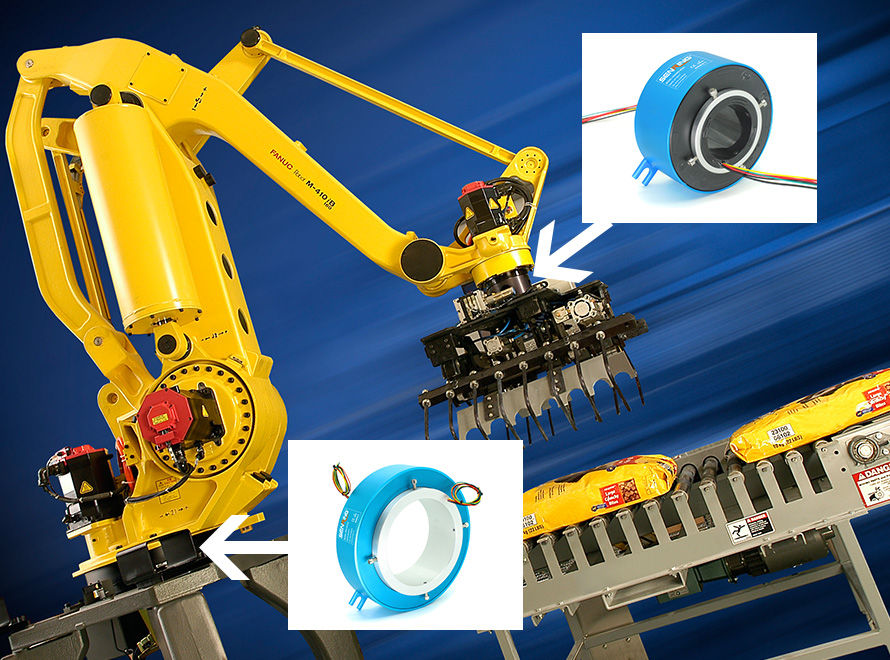 Senring slip ring can be used in automatic equipment stacking (carry) robot-slip ring