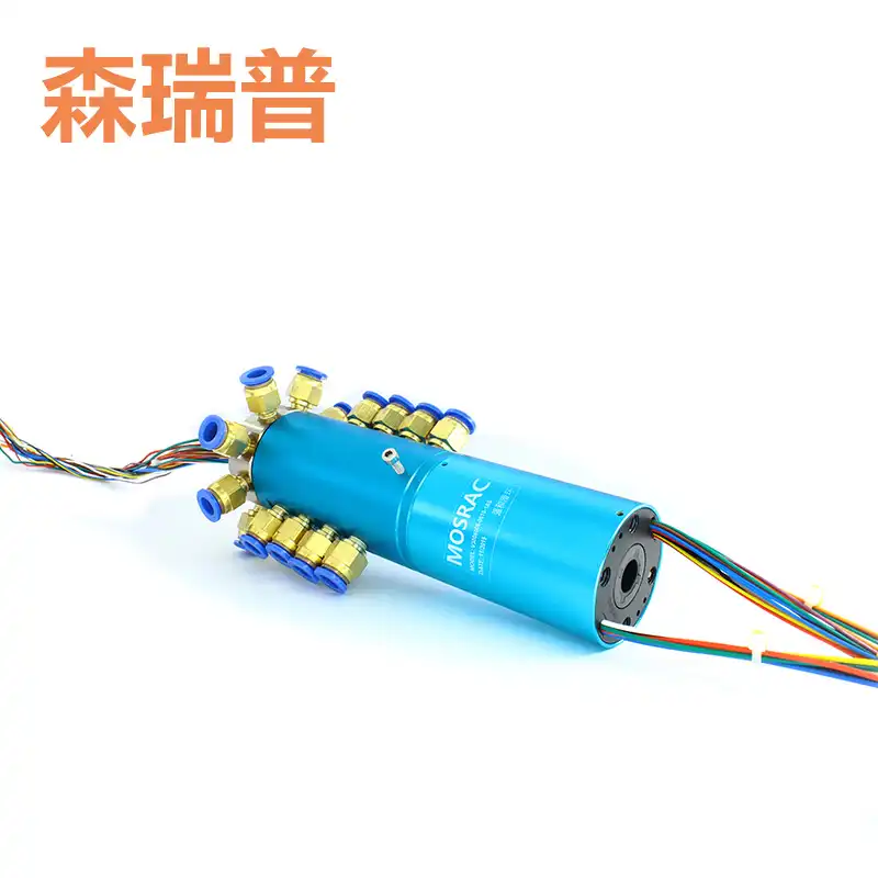 Pneumatic-electric slip ring: 8 air channels, 6×10A power, 18 signal lines