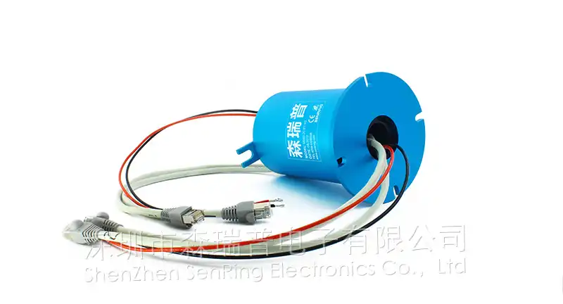 Gigabit Ethernet slip ring with rotor-side mounting flange 04.webp